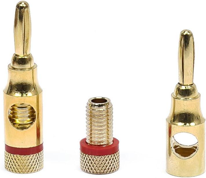 image:imageMonoprice 109437 5PRJX74047 Gold Plated Speaker Banana Plugs 5 Pairs Open Screw Type For Speaker Wire Home Theater Wall Plates And More5 Pairs