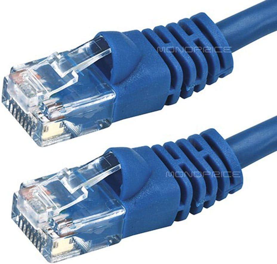 image:imageMonoprice 10FT 24AWG Cat5e 350MHz UTP Ethernet Bare Copper Network Cable GrayBlue