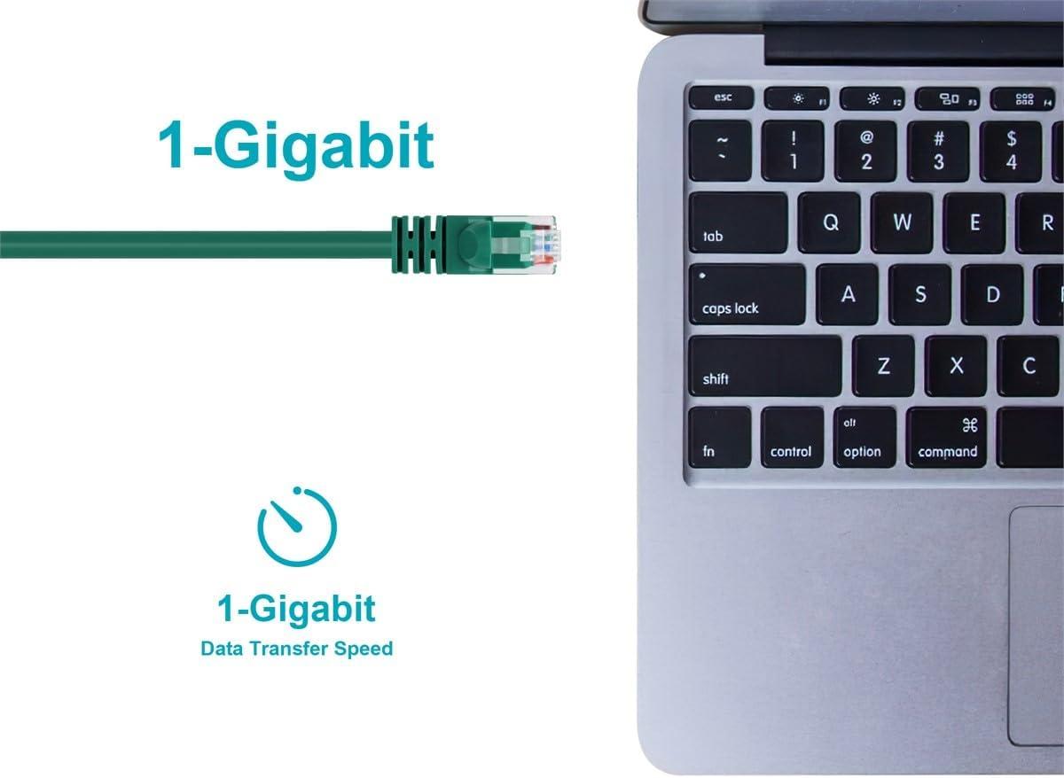 image:imageMonoprice 10FT 24AWG Cat5e 350MHz UTP Ethernet Bare Copper Network Cable GrayGreen