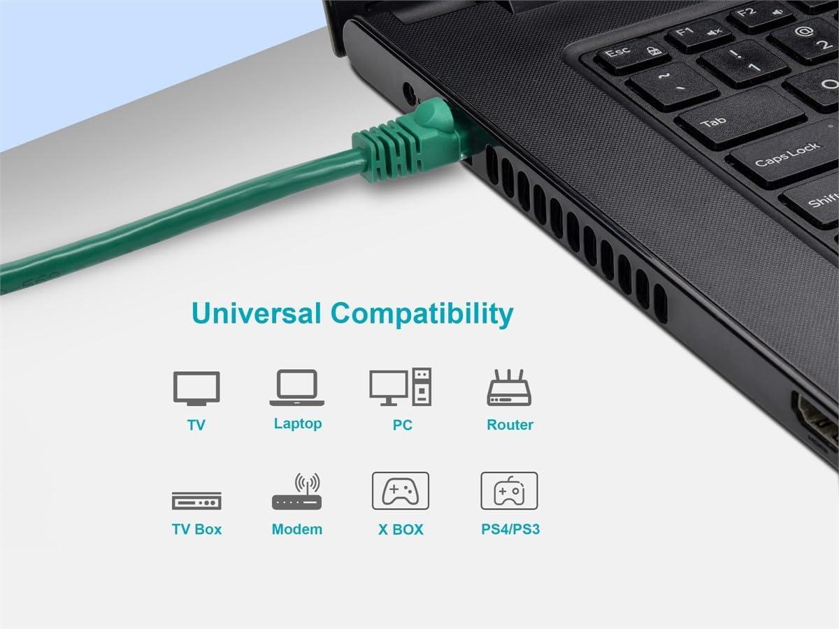 image:imageMonoprice 10FT 24AWG Cat5e 350MHz UTP Ethernet Bare Copper Network Cable GrayGreen