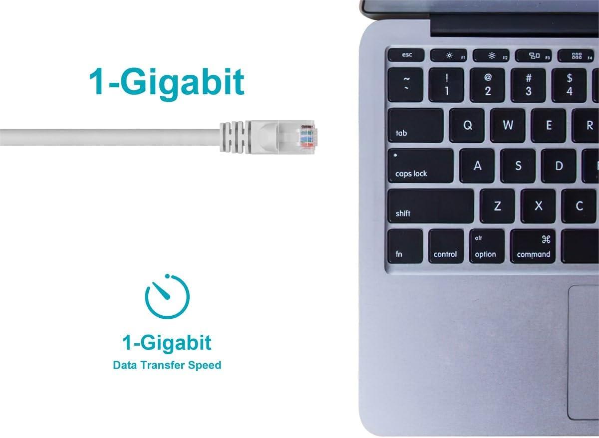 image:imageMonoprice 10FT 24AWG Cat5e 350MHz UTP Ethernet Bare Copper Network Cable GrayWhite