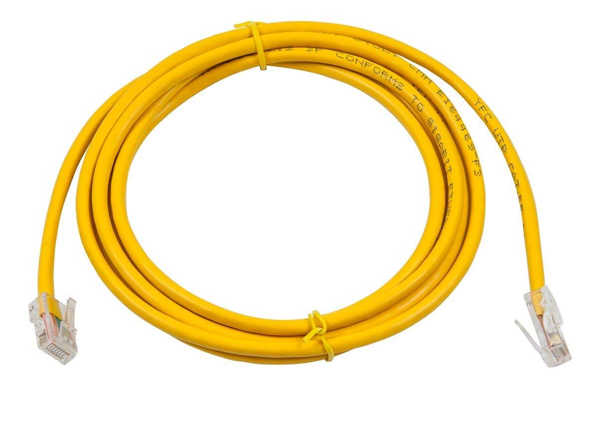 image:imageMonoprice 114285 ZerobootCat5e Ethernet Patch Cable Network Internet Cord RJ45 Stranded 350Mhz UTP Pure Bare Copper Wire 24AWG 1ft YellowYellow