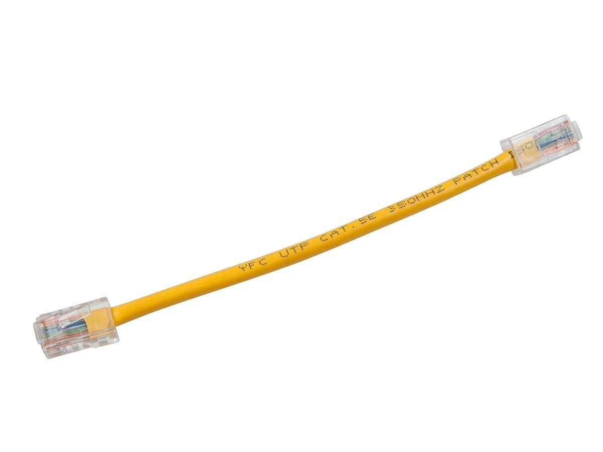 image:imageMonoprice 114285 ZerobootCat5e Ethernet Patch Cable Network Internet Cord RJ45 Stranded 350Mhz UTP Pure Bare Copper Wire 24AWG 1ft YellowYellow