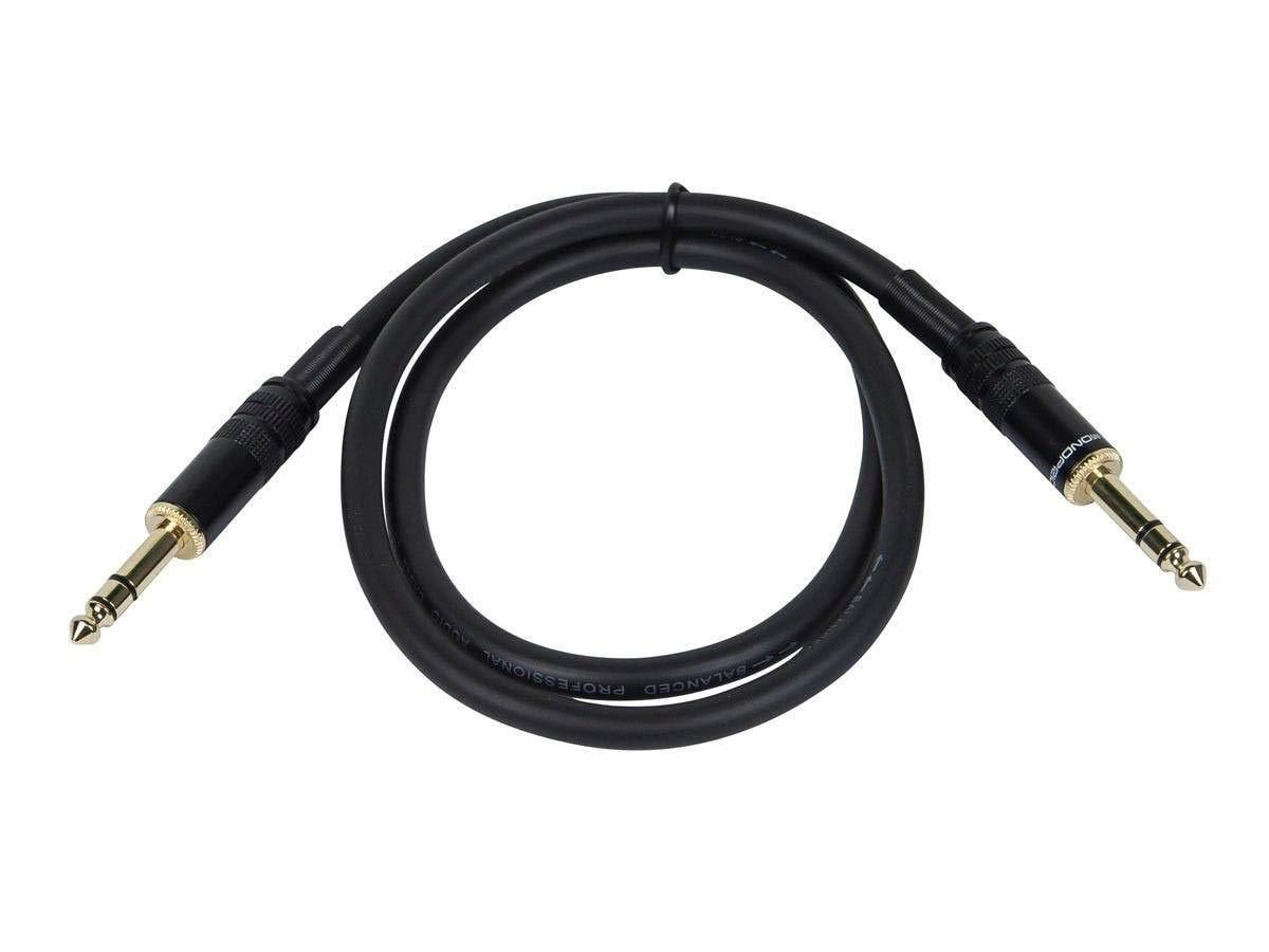 image:imageMonoprice 14Inch TRS Male to Male Cable 6 Feet Black 16AWG Gold Plated Premier Series50ft