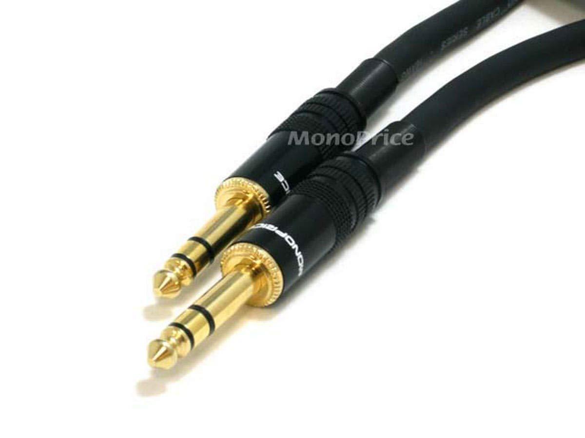image:imageMonoprice 14Inch TRS Male to Male Cable 6 Feet Black 16AWG Gold Plated Premier Series6ft