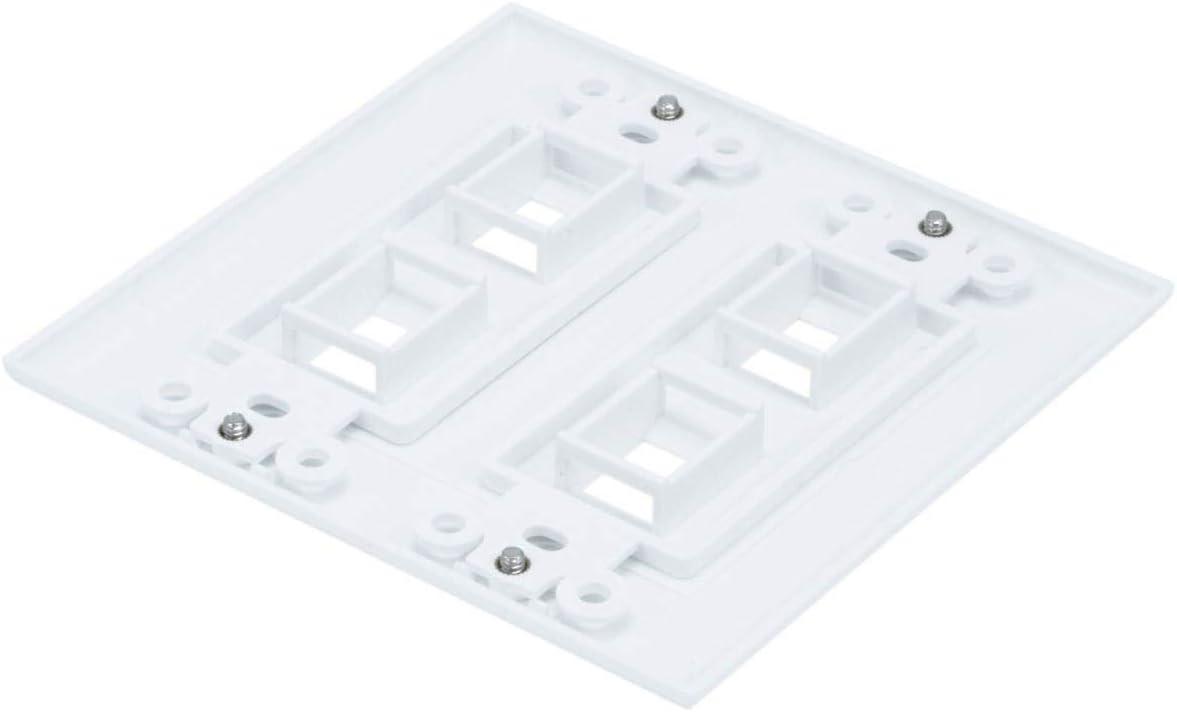 image:imageMonoprice 2Gang Wall Plate for Keystone 4 Hole WhiteWhite