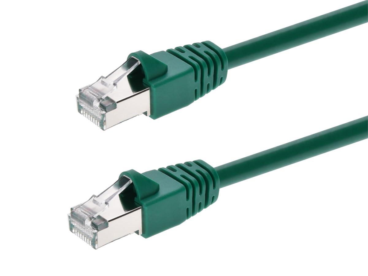 image:imageMonoprice 50FT 24AWG Cat6A 500MHz STP Ethernet Bare Copper Network Cable BlueGreen