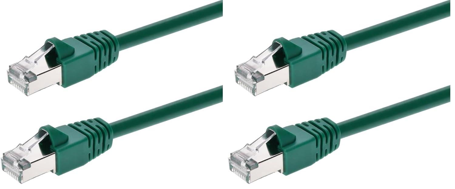 image:imageMonoprice 50FT 24AWG Cat6A 500MHz STP Ethernet Bare Copper Network Cable BlueGreen