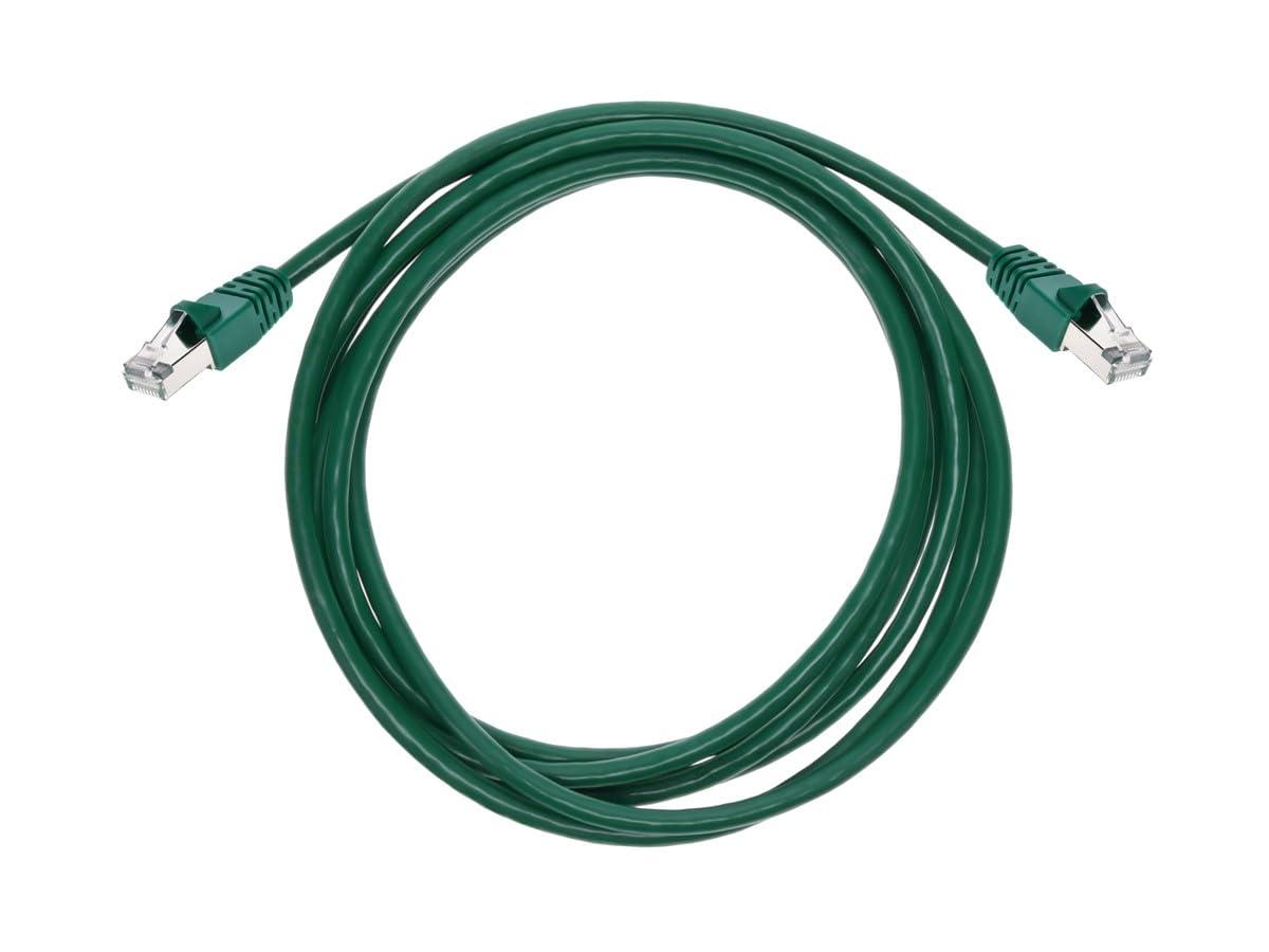 image:imageMonoprice 50FT 24AWG Cat6A 500MHz STP Ethernet Bare Copper Network Cable BlueGreen