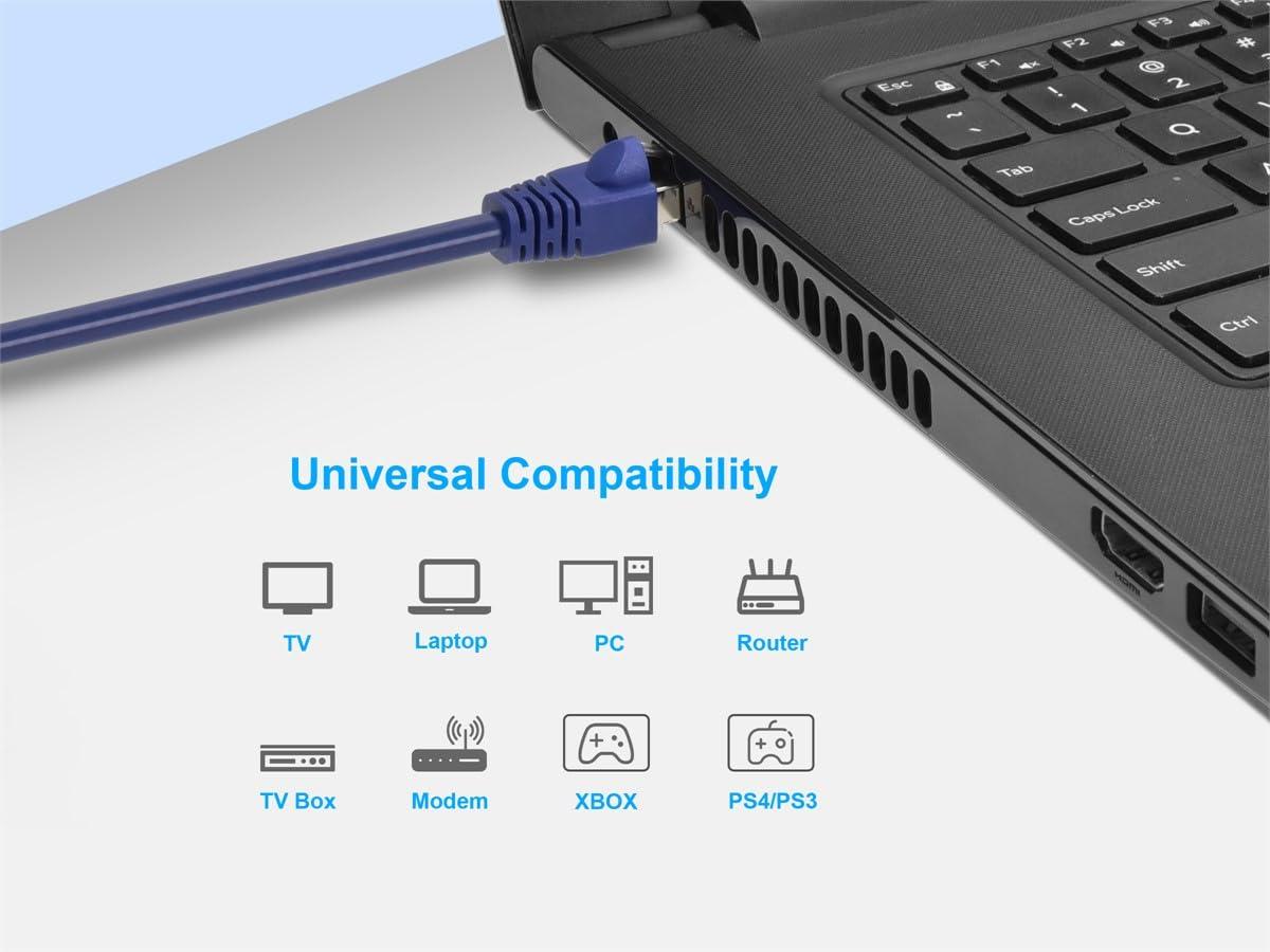 image:imageMonoprice 50FT 24AWG Cat6A 500MHz STP Ethernet Bare Copper Network Cable BluePurple