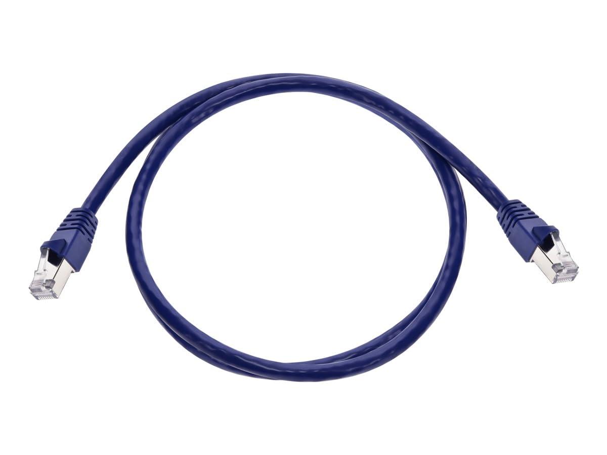 image:imageMonoprice 50FT 24AWG Cat6A 500MHz STP Ethernet Bare Copper Network Cable BluePurple