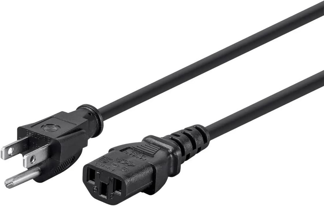 image:imageMonoprice 6ft 14AWG Power Cord Cable w 3 Conductor PC Power Connector Socket 15A Black amp 10ft 16AWG Power Cord Cable w 3 Conductor PC Power Connector Socket Black