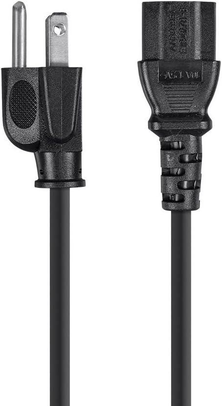 image:imageMonoprice 6ft 14AWG Power Cord Cable w 3 Conductor PC Power Connector Socket 15A Black amp 10ft 16AWG Power Cord Cable w 3 Conductor PC Power Connector Socket Black