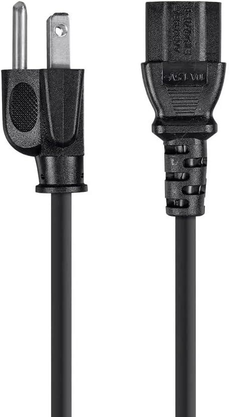 image:imageMonoprice 6ft 14AWG Power Cord Cable w 3 Conductor PC Power Connector Socket 15A Black amp 10ft 16AWG Power Cord Cable w 3 Conductor PC Power Connector Socket Black