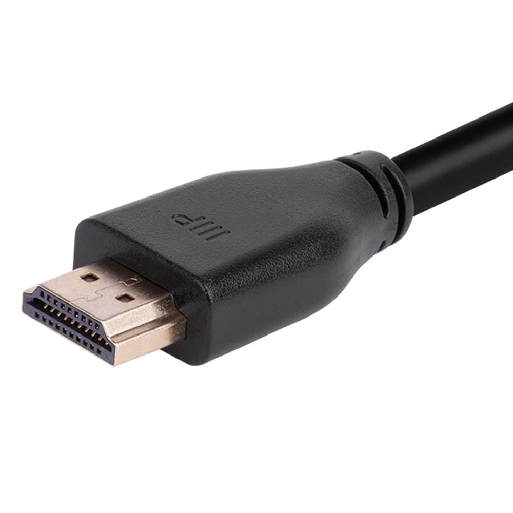 image:imageMonoprice 8K Certified Ultra High Speed HDMI Cable HDMI 21 8K60Hz 4K120Hz 48Gbps HDR VRR CL2 InWall Rated 15ft Black 1 Pack1 Count Pack of 2