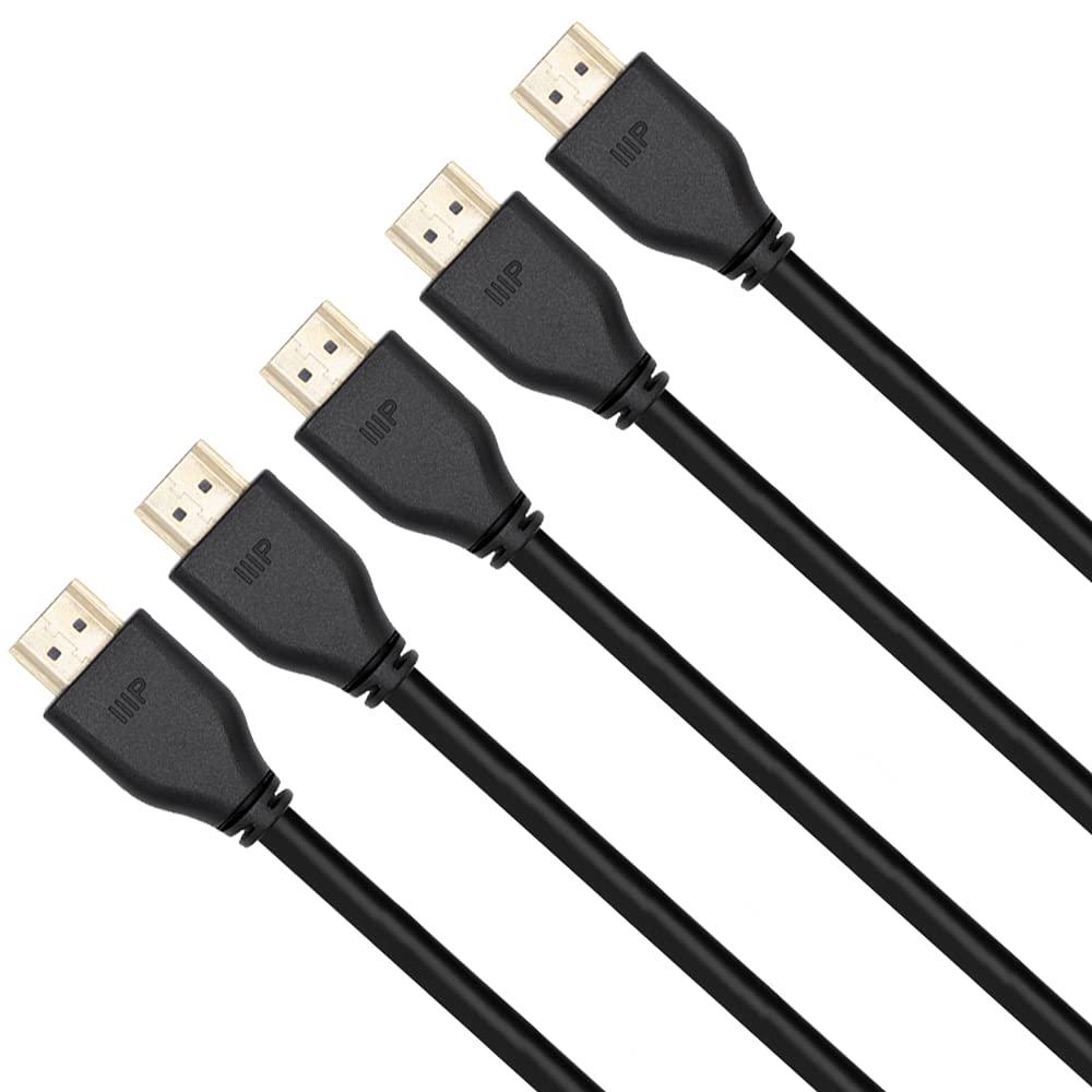 image:imageMonoprice 8K Certified Ultra High Speed HDMI Cable HDMI 21 8K60Hz 4K120Hz 48Gbps HDR VRR CL2 InWall Rated 15ft Black 1 PackLength 10ft