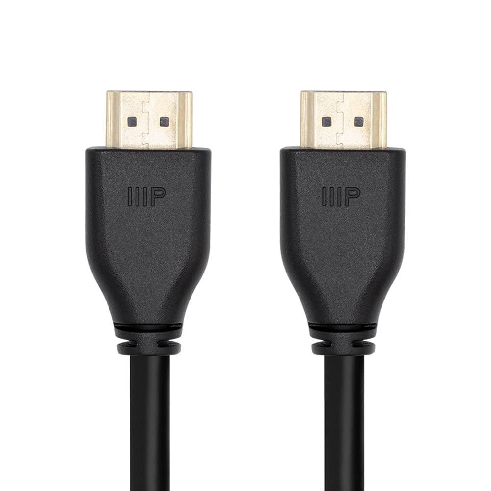 image:imageMonoprice 8K Certified Ultra High Speed HDMI Cable HDMI 21 8K60Hz 4K120Hz 48Gbps HDR VRR CL2 InWall Rated 15ft Black 1 PackLength 15ft