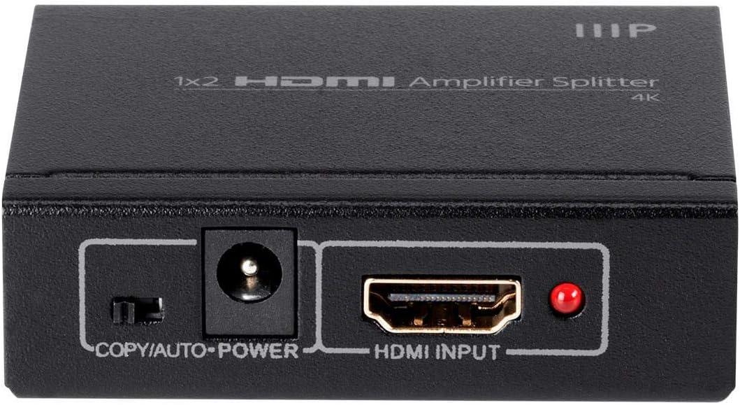image:imageMonoprice Blackbird 4K 1x2 HDMI Amplifier Splitter 48bit Deep Color 3D Video Support Black