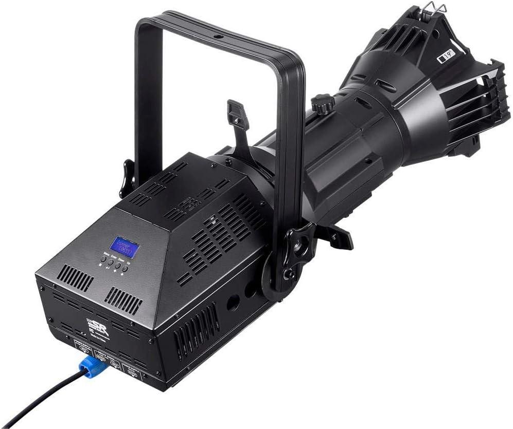 image:imageMonoprice COB LED Ellipsoidal White 200Watt 3200K 19 Degree With Gobo Holder 3Channel DMX Control Stage Right Series19 Degrees
