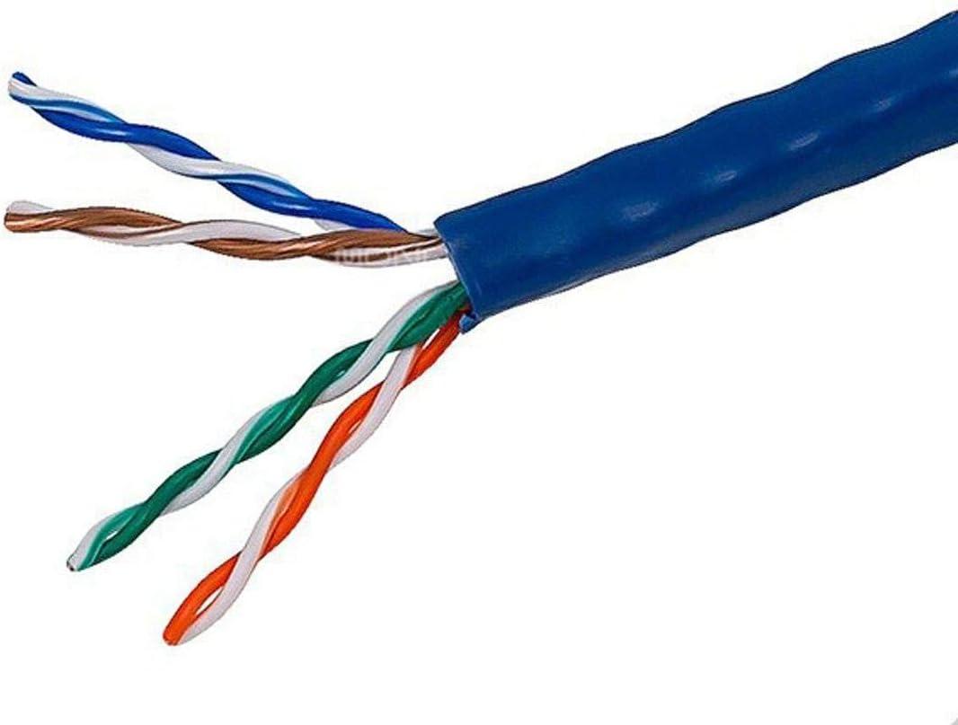 image:imageMonoprice Cat5e Ethernet Bulk Cable Network Internet Cord Solid 350Mhz UTP CMR Riser Rated Pure Bare Copper Wire 24AWG 250ft BlueBlue