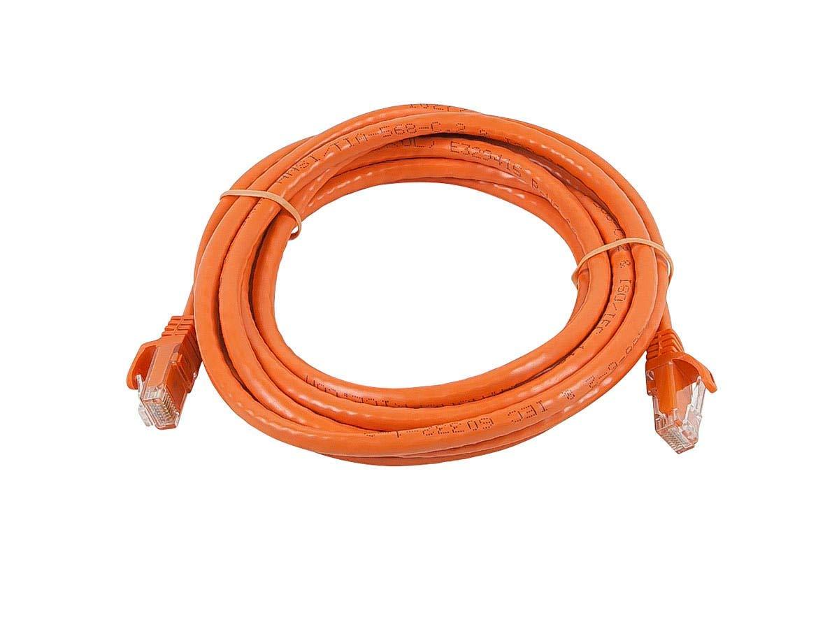image:imageMonoprice Cat5e Ethernet Patch Cable 10 feet Orange Snagless RJ45 Stranded 350Mhz UTP Pure Bare Copper Wire 24AWG Flexboot Series10ft