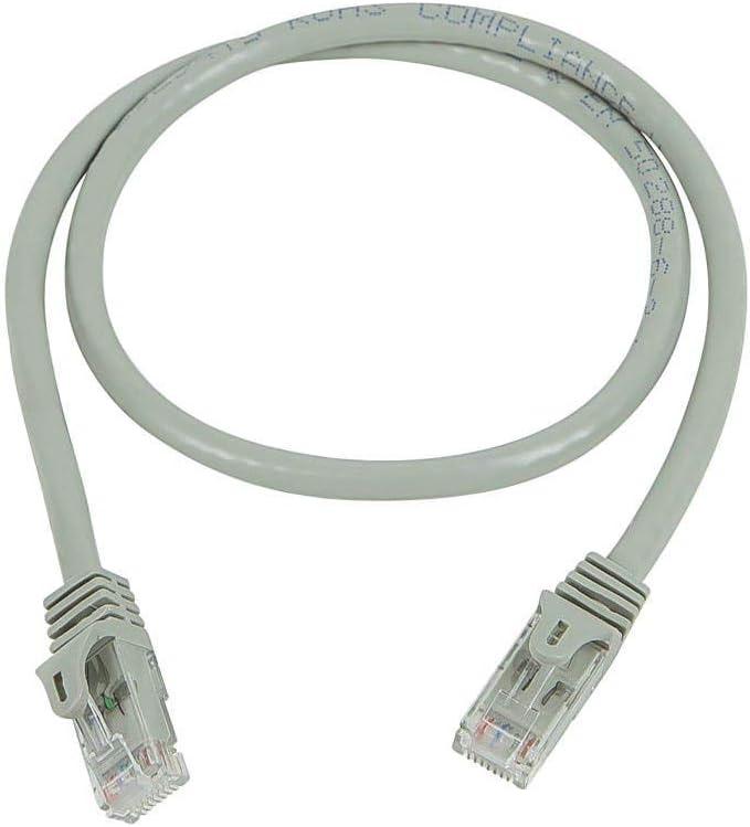 image:imageMonoprice Cat5e Ethernet Patch Cable 3 feet Gray Snagless RJ45 Stranded 350Mhz UTP Pure Bare Copper Wire 24AWG Flexboot SeriesGray