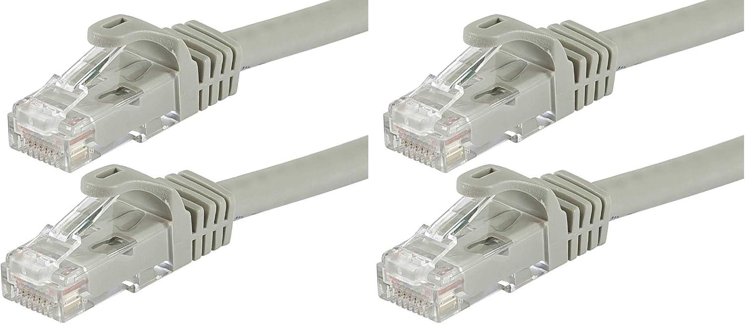 image:imageMonoprice Cat5e Ethernet Patch Cable 3 feet Gray Snagless RJ45 Stranded 350Mhz UTP Pure Bare Copper Wire 24AWG Flexboot SeriesGray
