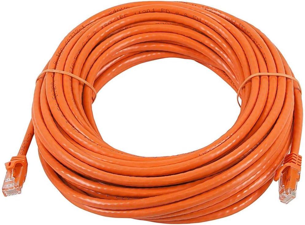image:imageMonoprice Cat5e Ethernet Patch Cable 3 feet Gray Snagless RJ45 Stranded 350Mhz UTP Pure Bare Copper Wire 24AWG Flexboot SeriesOrange