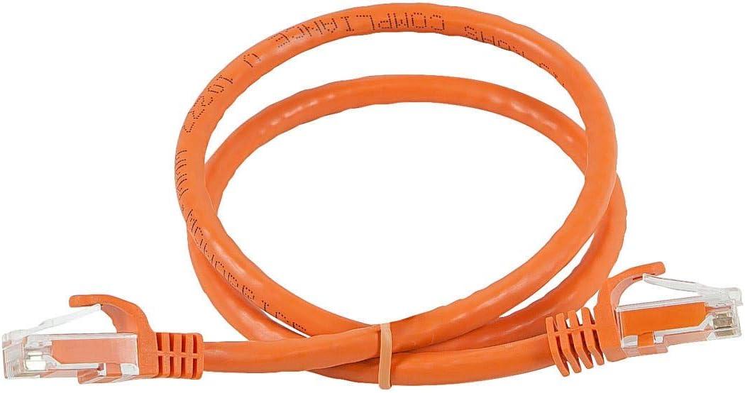 image:imageMonoprice Cat5e Ethernet Patch Cable 3 feet Gray Snagless RJ45 Stranded 350Mhz UTP Pure Bare Copper Wire 24AWG Flexboot SeriesOrange