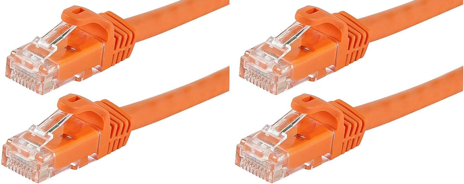image:imageMonoprice Cat5e Ethernet Patch Cable 3 feet Gray Snagless RJ45 Stranded 350Mhz UTP Pure Bare Copper Wire 24AWG Flexboot SeriesOrange