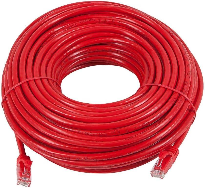 image:imageMonoprice Cat5e Ethernet Patch Cable 3 feet Gray Snagless RJ45 Stranded 350Mhz UTP Pure Bare Copper Wire 24AWG Flexboot SeriesRed