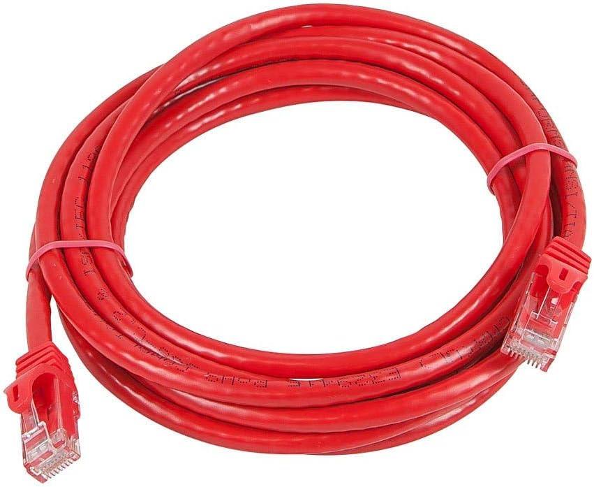 image:imageMonoprice Cat5e Ethernet Patch Cable 3 feet Gray Snagless RJ45 Stranded 350Mhz UTP Pure Bare Copper Wire 24AWG Flexboot SeriesRed