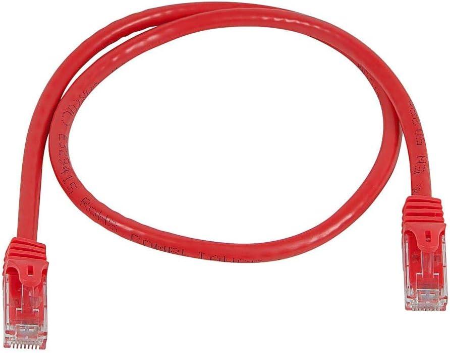 image:imageMonoprice Cat5e Ethernet Patch Cable 3 feet Gray Snagless RJ45 Stranded 350Mhz UTP Pure Bare Copper Wire 24AWG Flexboot SeriesRed