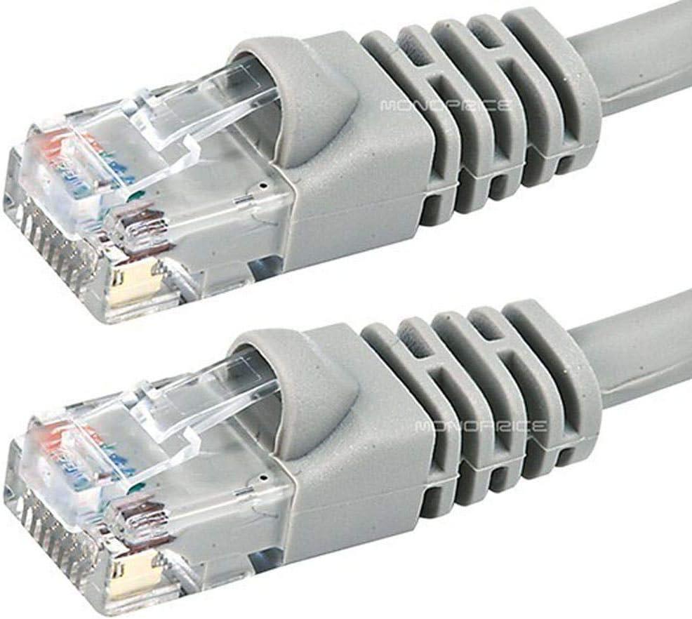 image:imageMonoprice Cat5e Ethernet Patch Cable Network Internet Cord RJ45 Stranded 350Mhz UTP Pure Bare Copper Wire 24AWG 5ft PurpleGray