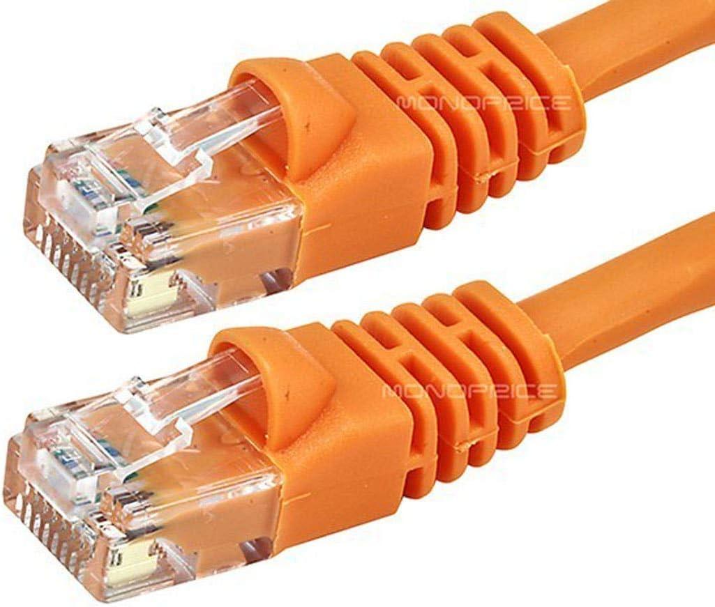 image:imageMonoprice Cat5e Ethernet Patch Cable Network Internet Cord RJ45 Stranded 350Mhz UTP Pure Bare Copper Wire 24AWG 5ft PurpleOrange