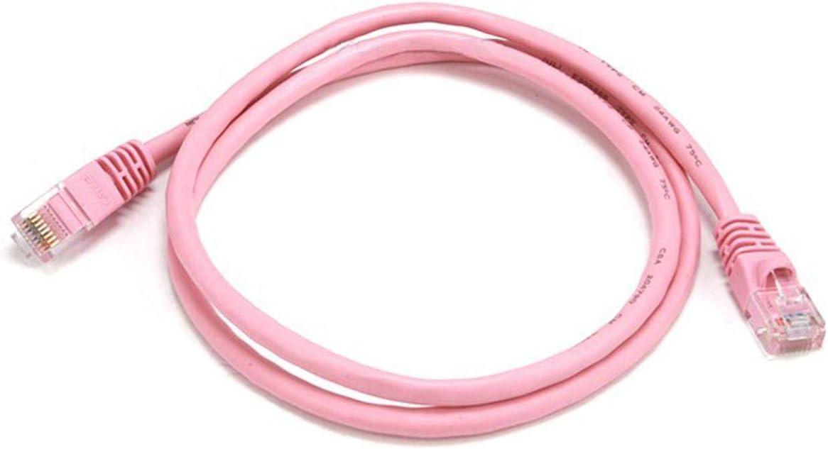 image:imageMonoprice Cat5e Ethernet Patch Cable Network Internet Cord RJ45 Stranded 350Mhz UTP Pure Bare Copper Wire 24AWG 5ft PurplePink