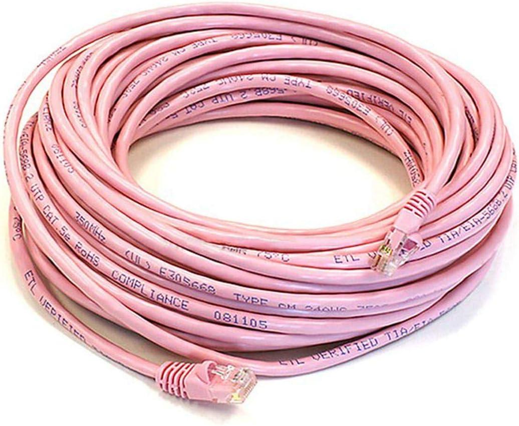 image:imageMonoprice Cat5e Ethernet Patch Cable Network Internet Cord RJ45 Stranded 350Mhz UTP Pure Bare Copper Wire 24AWG 5ft PurplePink