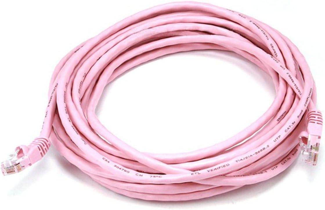 image:imageMonoprice Cat5e Ethernet Patch Cable Network Internet Cord RJ45 Stranded 350Mhz UTP Pure Bare Copper Wire 24AWG 5ft PurplePink