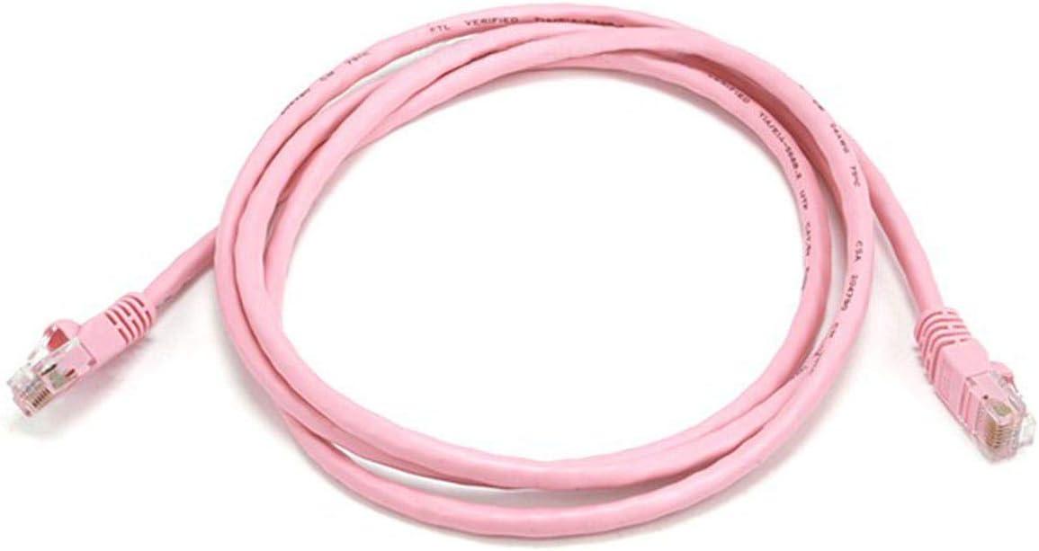 image:imageMonoprice Cat5e Ethernet Patch Cable Network Internet Cord RJ45 Stranded 350Mhz UTP Pure Bare Copper Wire 24AWG 5ft PurplePink