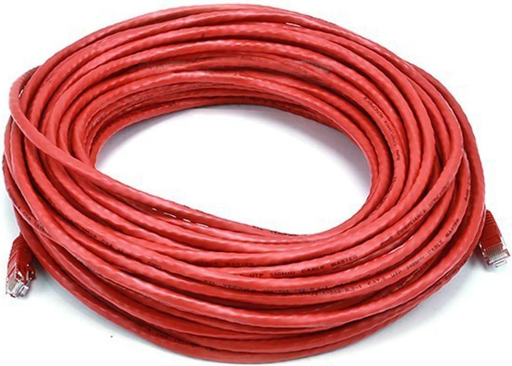 image:imageMonoprice Cat5e Ethernet Patch Cable Network Internet Cord RJ45 Stranded 350Mhz UTP Pure Bare Copper Wire 24AWG 5ft PurpleRed