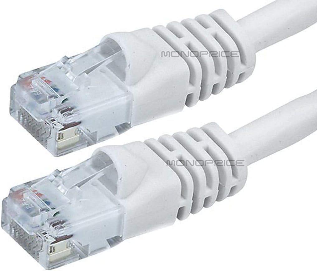 image:imageMonoprice Cat5e Ethernet Patch Cable Network Internet Cord RJ45 Stranded 350Mhz UTP Pure Bare Copper Wire 24AWG 5ft PurpleWhite