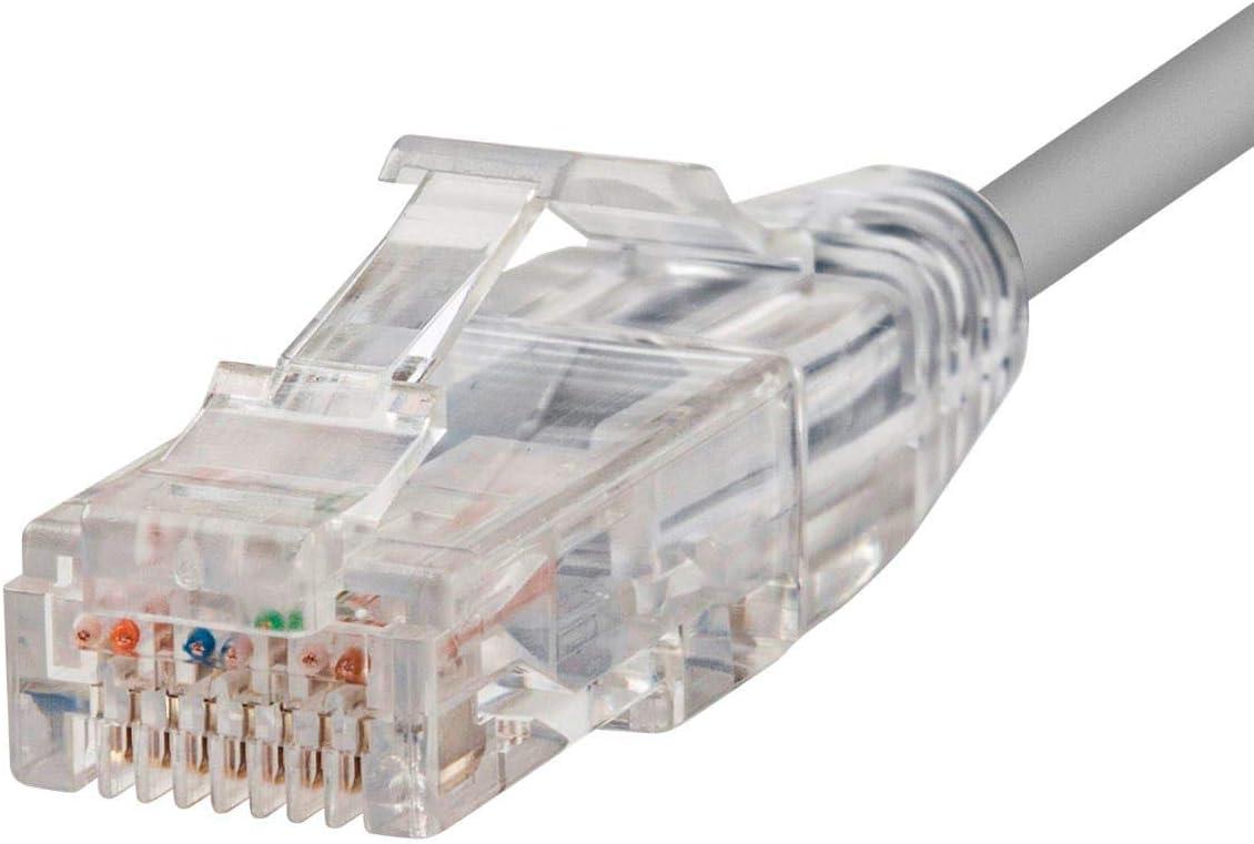image:imageMonoprice Cat6 5ft Blue Component Level Patch Cable UTP 28AWG 550MHz Pure Bare Copper Snagless RJ45 SlimRun Series Ethernet CableGray