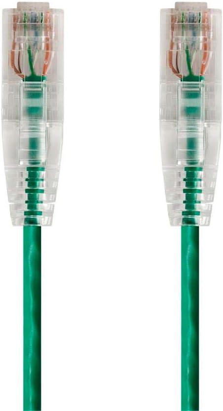 image:imageMonoprice Cat6 5ft Blue Component Level Patch Cable UTP 28AWG 550MHz Pure Bare Copper Snagless RJ45 SlimRun Series Ethernet CableGreen