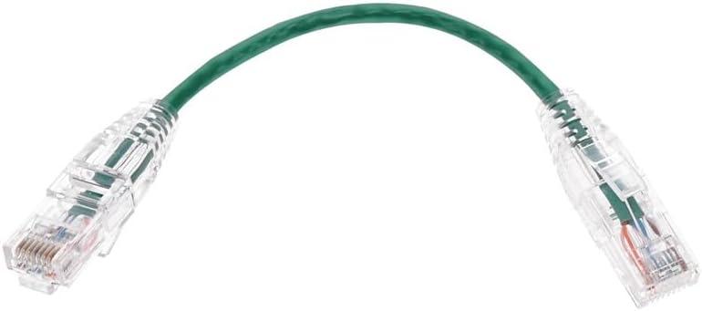 image:imageMonoprice Cat6 5ft Blue Component Level Patch Cable UTP 28AWG 550MHz Pure Bare Copper Snagless RJ45 SlimRun Series Ethernet CableGreen