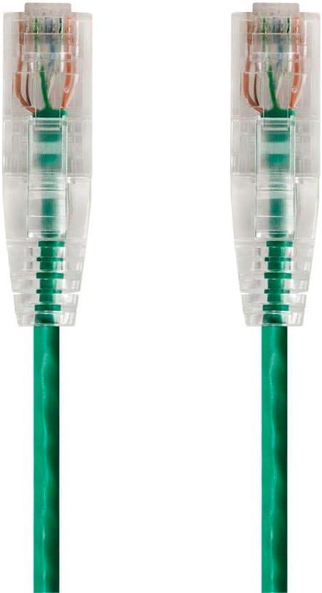 image:imageMonoprice Cat6 5ft Blue Component Level Patch Cable UTP 28AWG 550MHz Pure Bare Copper Snagless RJ45 SlimRun Series Ethernet CableGreen