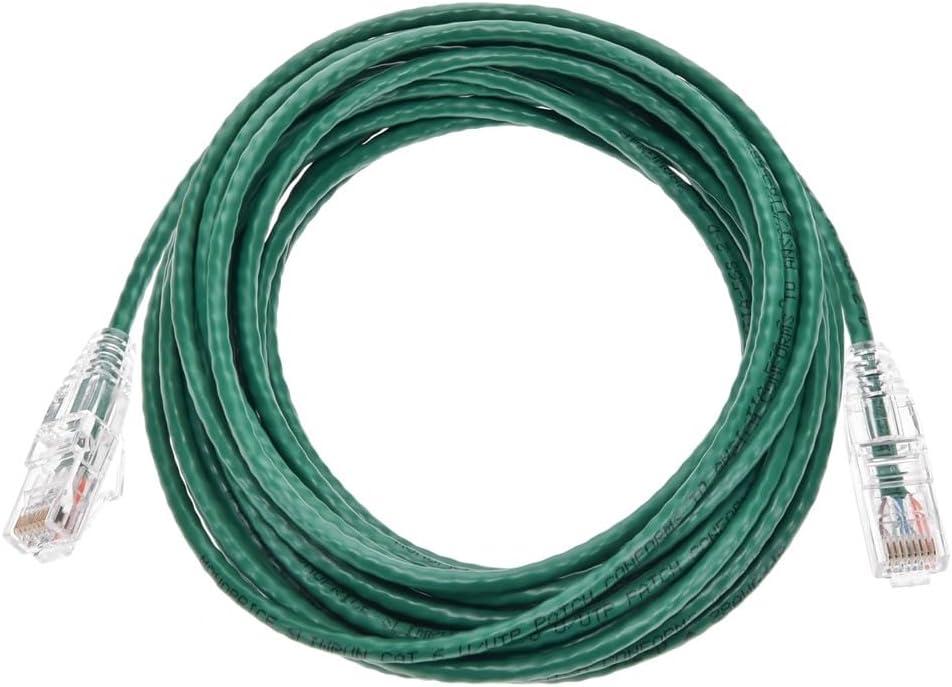 image:imageMonoprice Cat6 5ft Blue Component Level Patch Cable UTP 28AWG 550MHz Pure Bare Copper Snagless RJ45 SlimRun Series Ethernet CableGreen