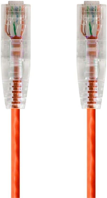 image:imageMonoprice Cat6 5ft Blue Component Level Patch Cable UTP 28AWG 550MHz Pure Bare Copper Snagless RJ45 SlimRun Series Ethernet CableOrange