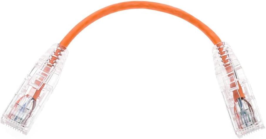 image:imageMonoprice Cat6 5ft Blue Component Level Patch Cable UTP 28AWG 550MHz Pure Bare Copper Snagless RJ45 SlimRun Series Ethernet CableOrange