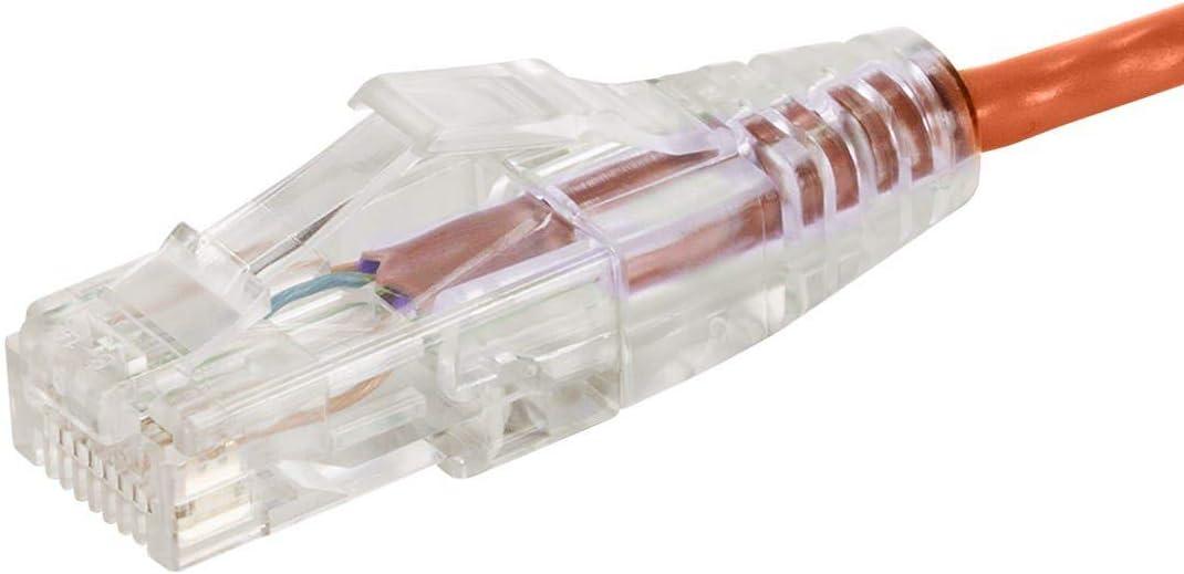 image:imageMonoprice Cat6 5ft Blue Component Level Patch Cable UTP 28AWG 550MHz Pure Bare Copper Snagless RJ45 SlimRun Series Ethernet CableOrange
