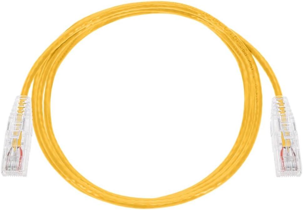 image:imageMonoprice Cat6 5ft Blue Component Level Patch Cable UTP 28AWG 550MHz Pure Bare Copper Snagless RJ45 SlimRun Series Ethernet CableYellow